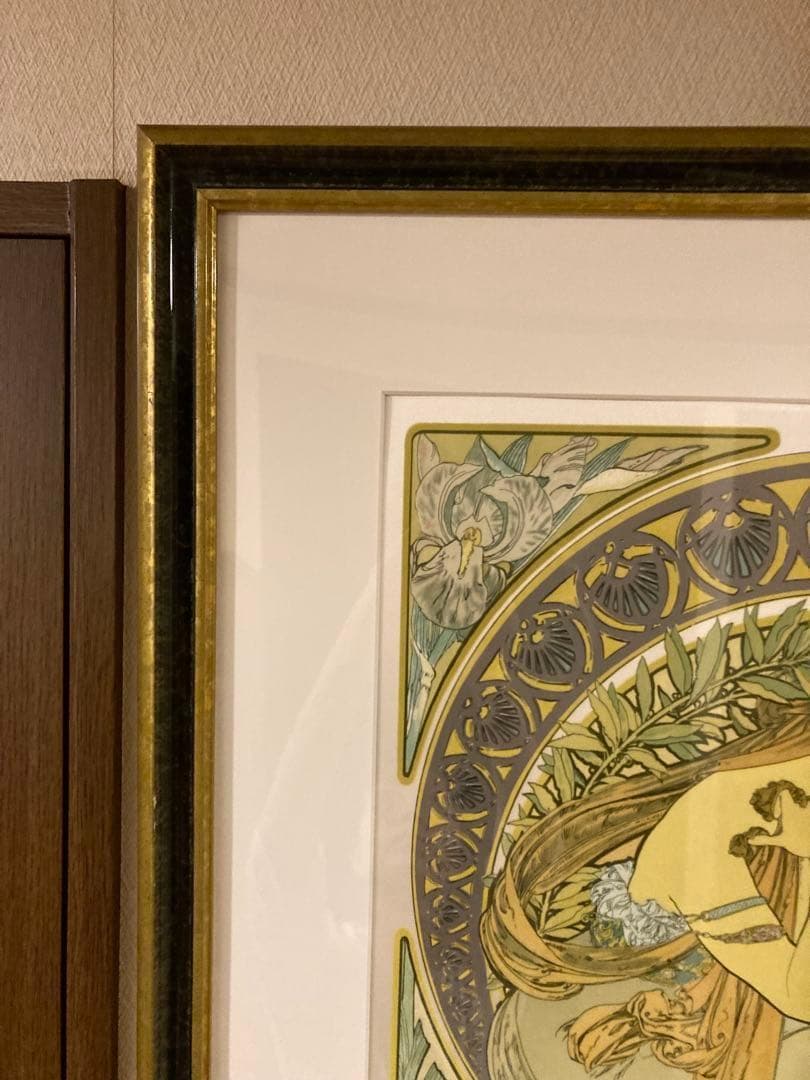 激レア★大判 ミュシャ 版画額 シリアルナンバー サイン付き アート