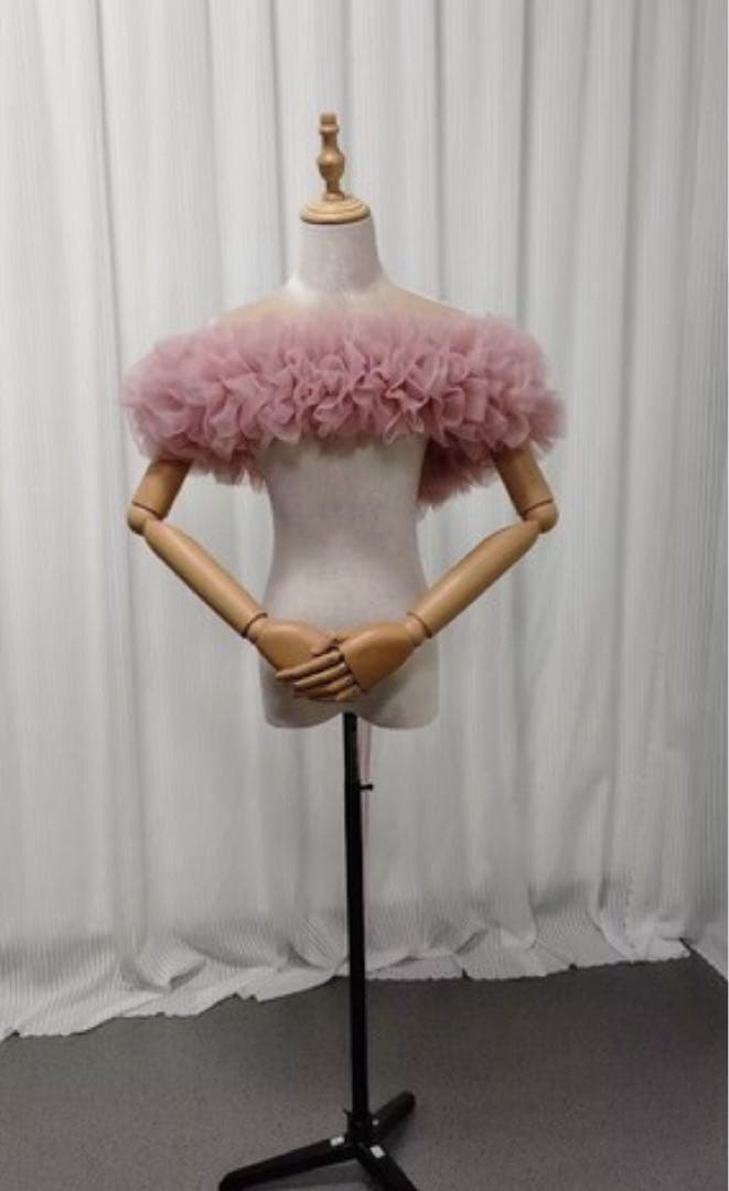 カラードレス　フリルオフショルダー