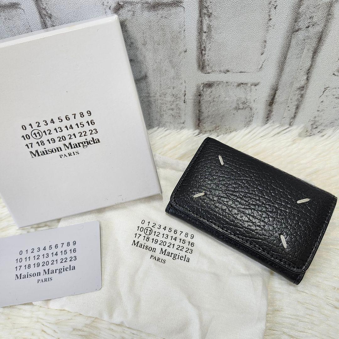 箱、保存袋付き☆メゾンマルジェラ　6連キーケース　キーリング　レザー　ブラック