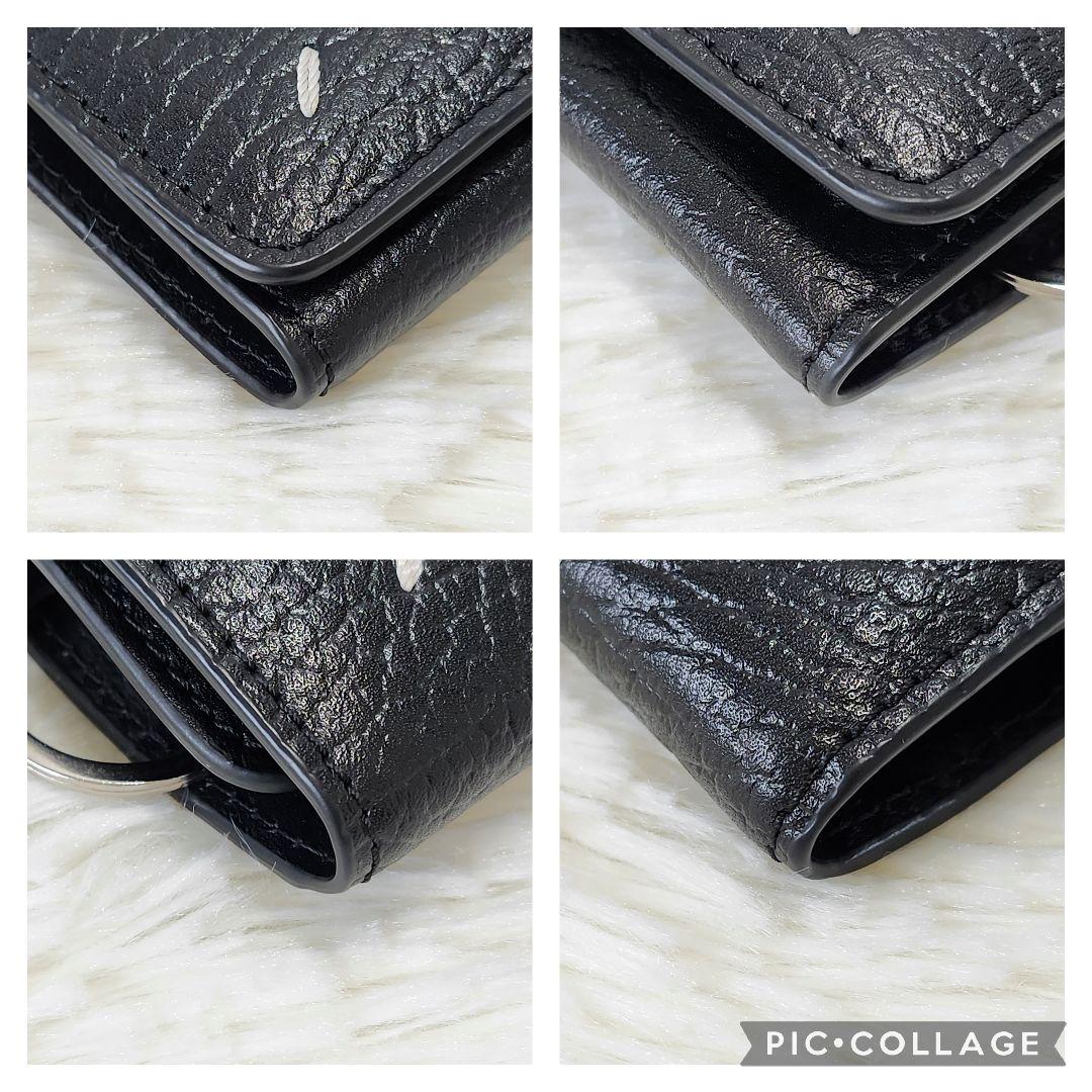 箱、保存袋付き☆メゾンマルジェラ　6連キーケース　キーリング　レザー　ブラック