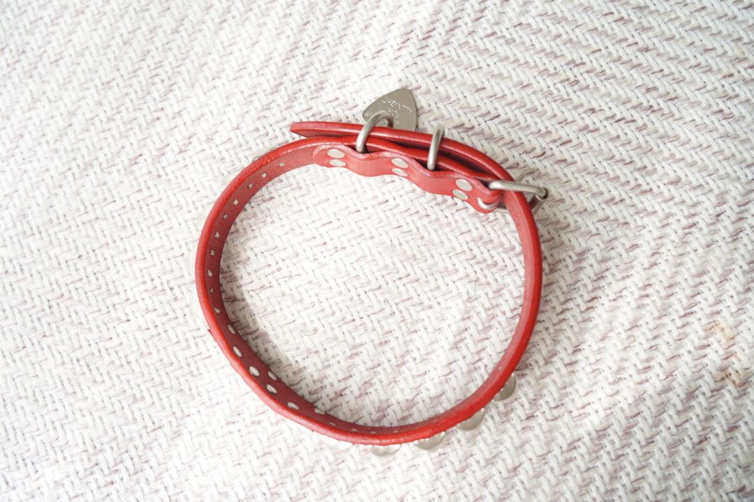 極美品 ヒステリックグラマー スタッズ ドッグカラー レッド チョーカー レア