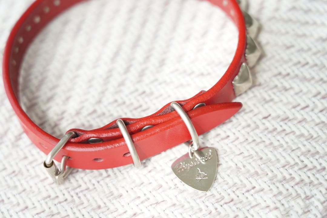 極美品 ヒステリックグラマー スタッズ ドッグカラー レッド チョーカー レア