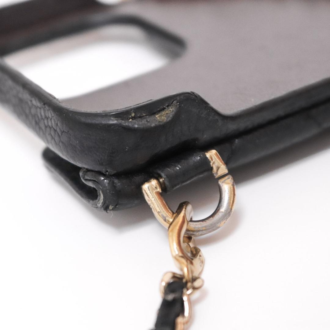 CHANEL　シャネル　スマホケース　マトラッセ 　ブラック　AP2689