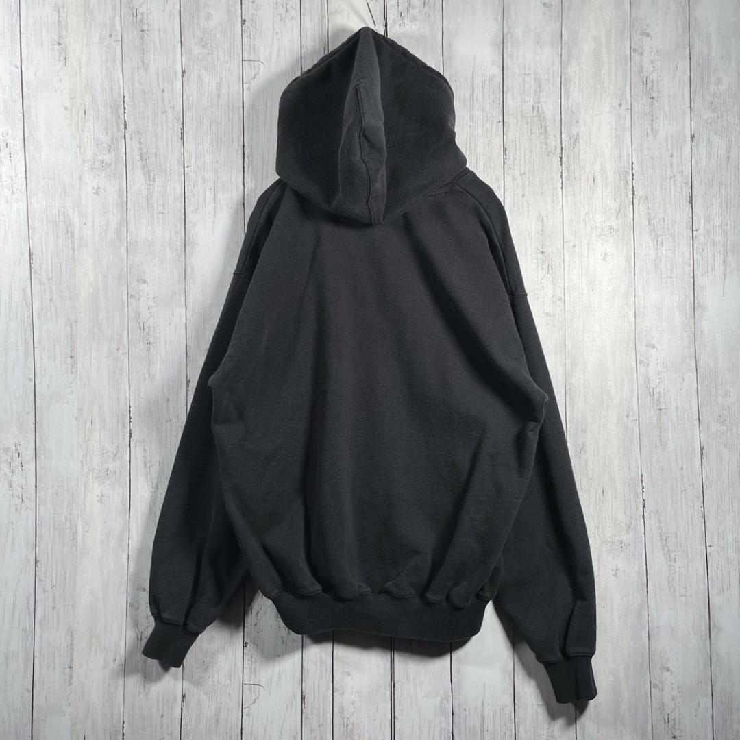 ディスイズネバーザット パーカー フーディー 刺繍ロゴ ネバザ M ブラック