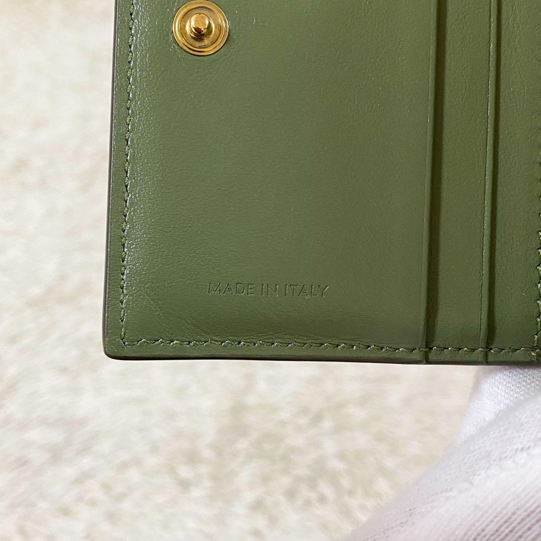 近代モデル【極美品】セリーヌ コンパクトウォレット グリーン ユニセックス