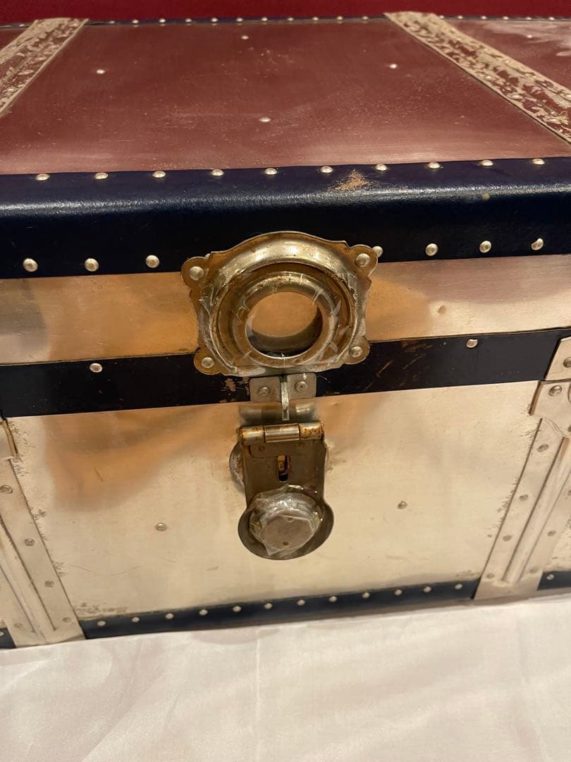 ncs1219 ヴィンテージ アルミトランク SUZUKI ネイビー 特大