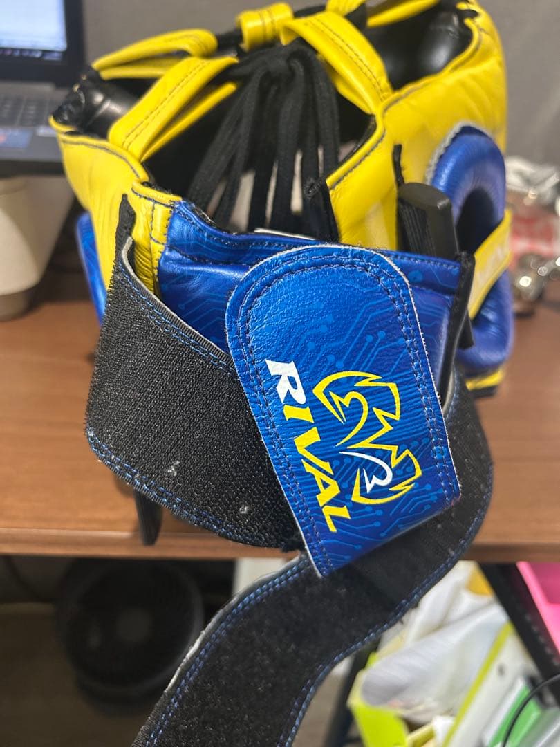 ロマチェンコRIVAL LDMA ヘッドギア 青/黄