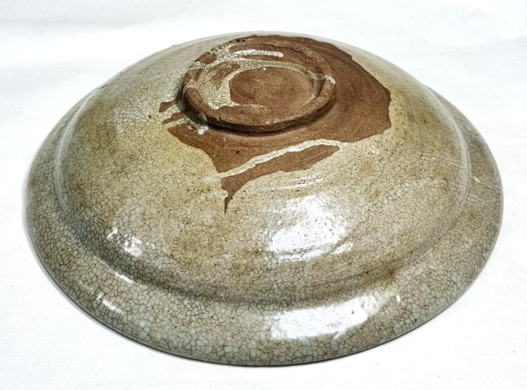 古唐津 絵唐津花鳥大鉢 約直径30cm 時代物 伝世品焼物 ウブ品WWTT298