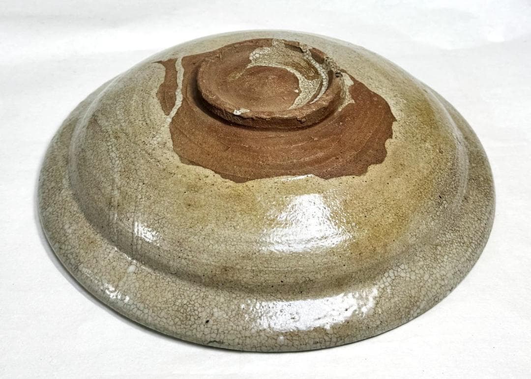 古唐津 絵唐津花鳥大鉢 約直径30cm 時代物 伝世品焼物 ウブ品WWTT298