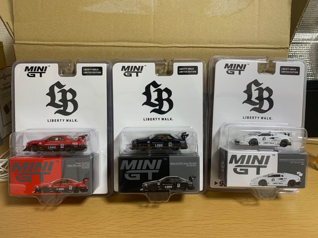MINI GT lbwk ミニカー 3台セットER34 lamborghini