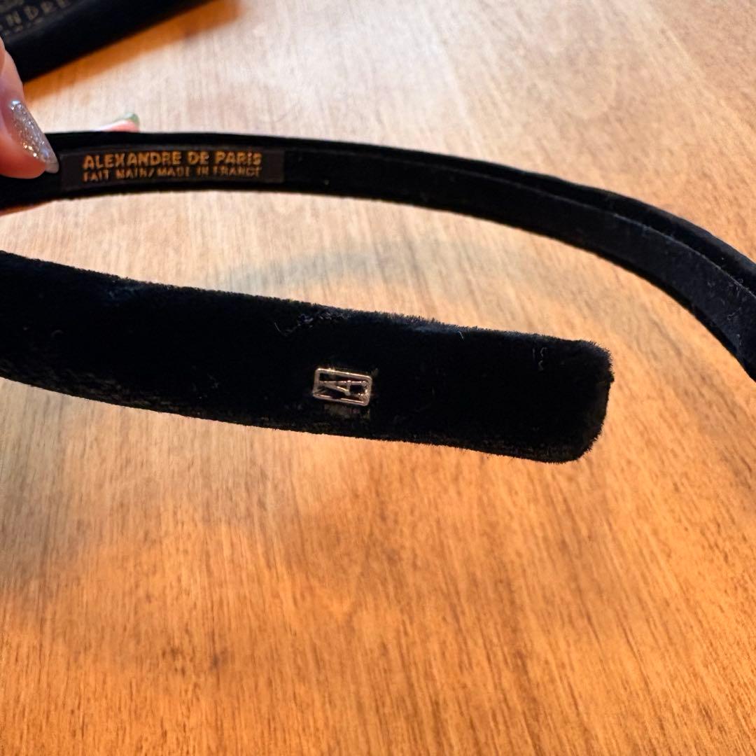 ⭐︎美品⭐︎アレクサンドルドゥパリ カチューシャ　サテン　ブラック