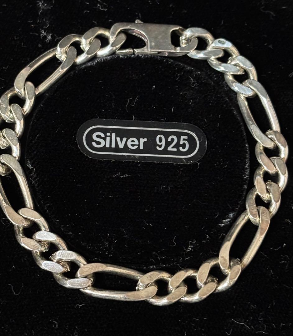 シルバー925 フィガロチェーン ブレスレット ジュエリー アバランチ