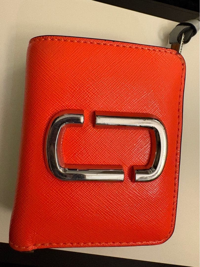先着❗️【美品】マークジェイコブス 折り財布 オレンジ/グリーン