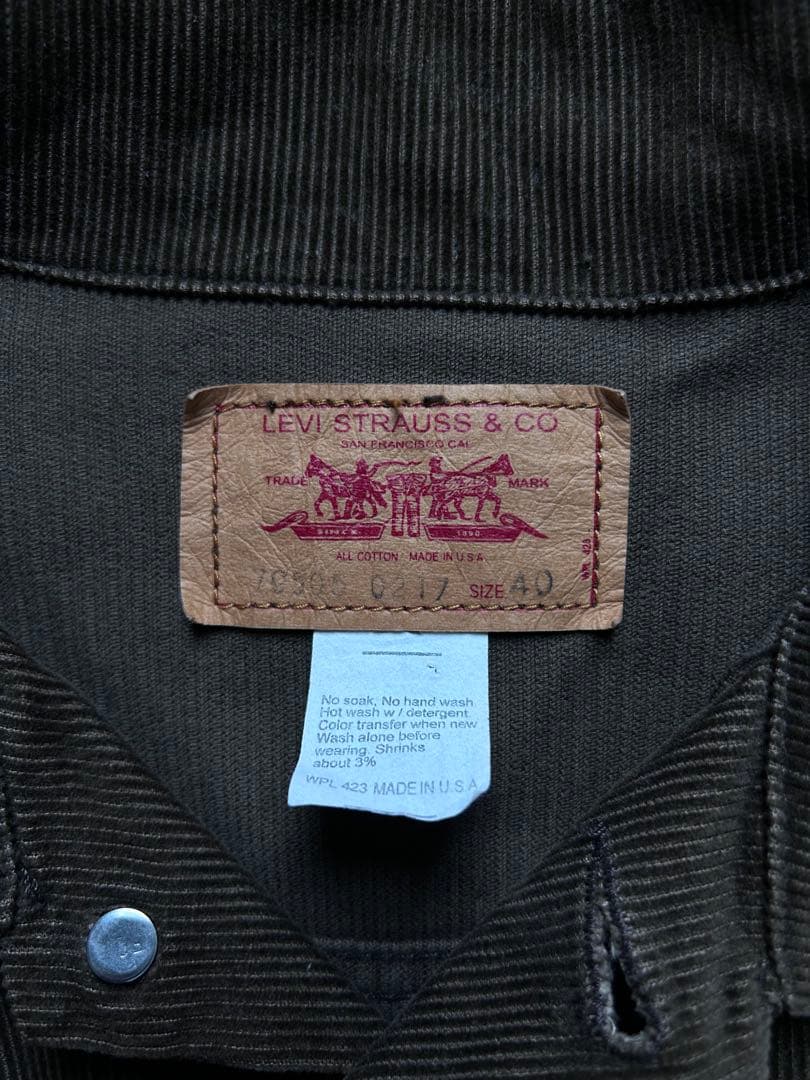 ゴ*ヌ様 LEVI’S ブラウン コーデュロイジャケット 40 値引き不可