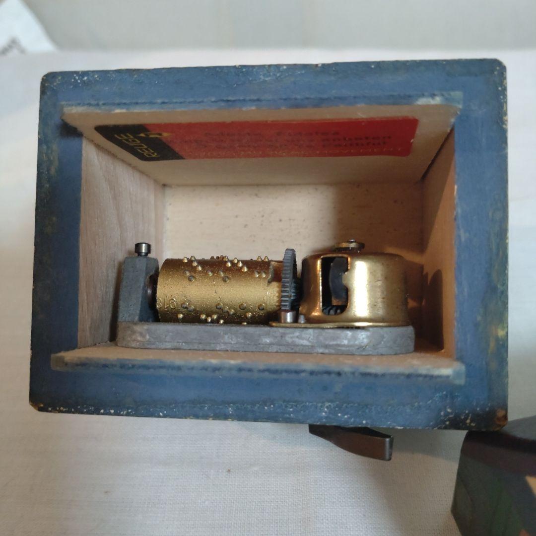 ビンテージ西ドイツETMER-DESIGN製手描クリスマスデザイン木製オルゴール