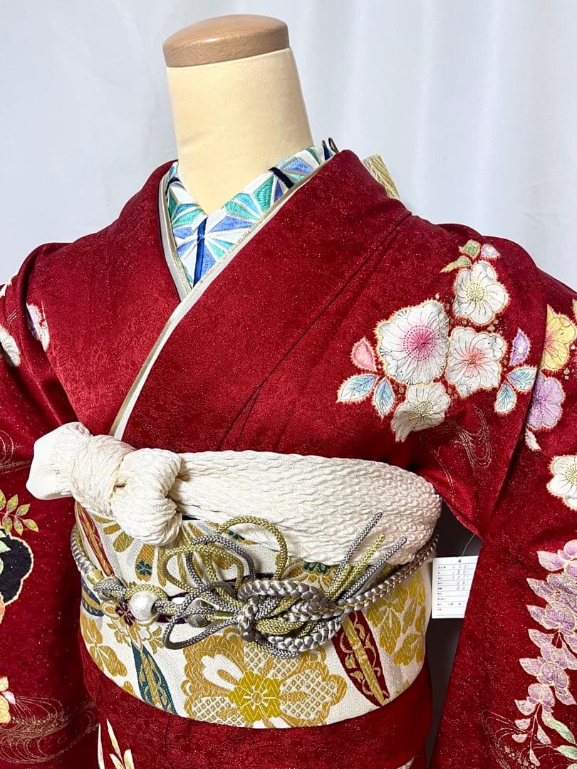 【美おり】FR52163 振袖 高級 翠山工房 正絹 振袖フルセット 辻ヶ花文様