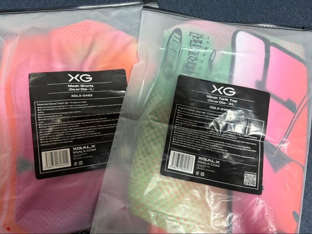 XG Festival Collectionメッシュタンクトップ&ショーツセット