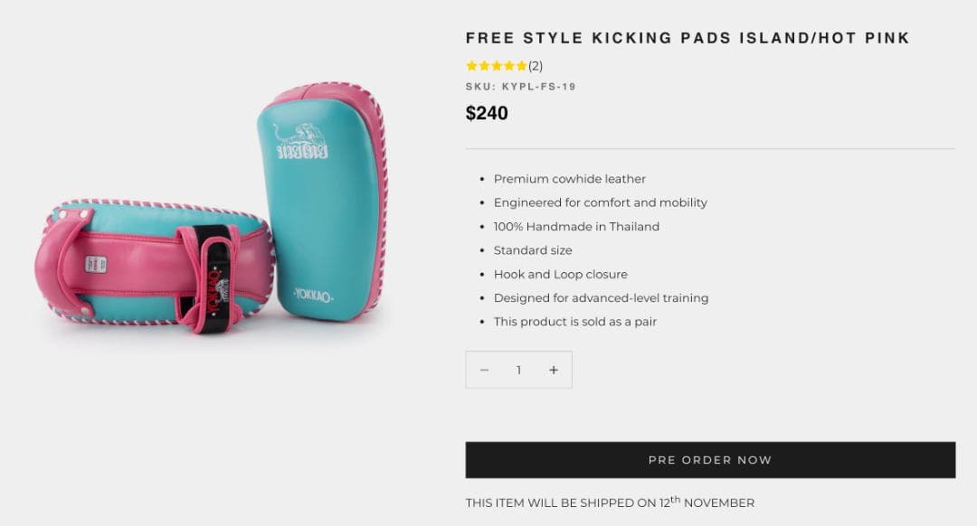 新品】YOKKAO キックミット ピンクと水色