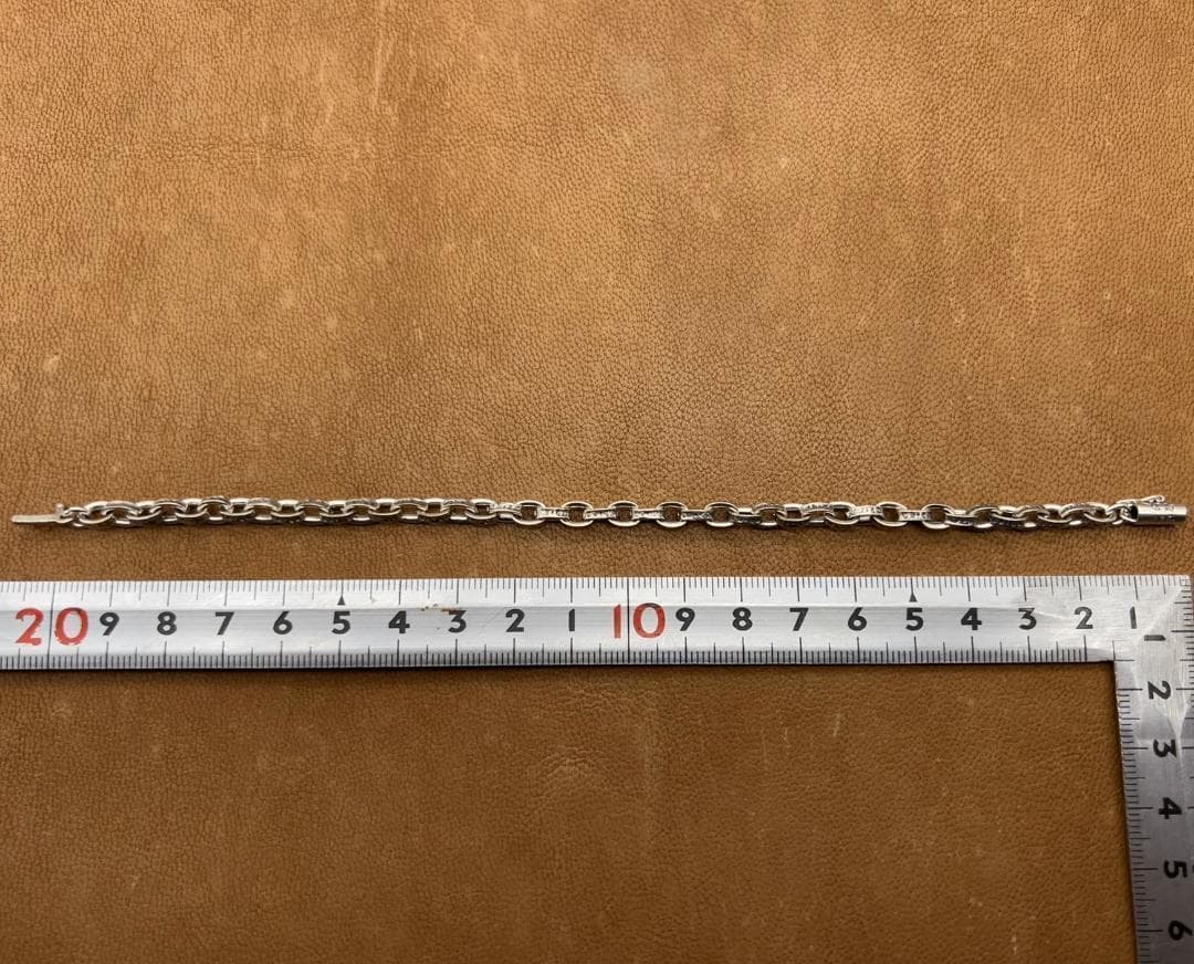 ペーパーチェーン ブレスレット シルバー 925 20cm 4205