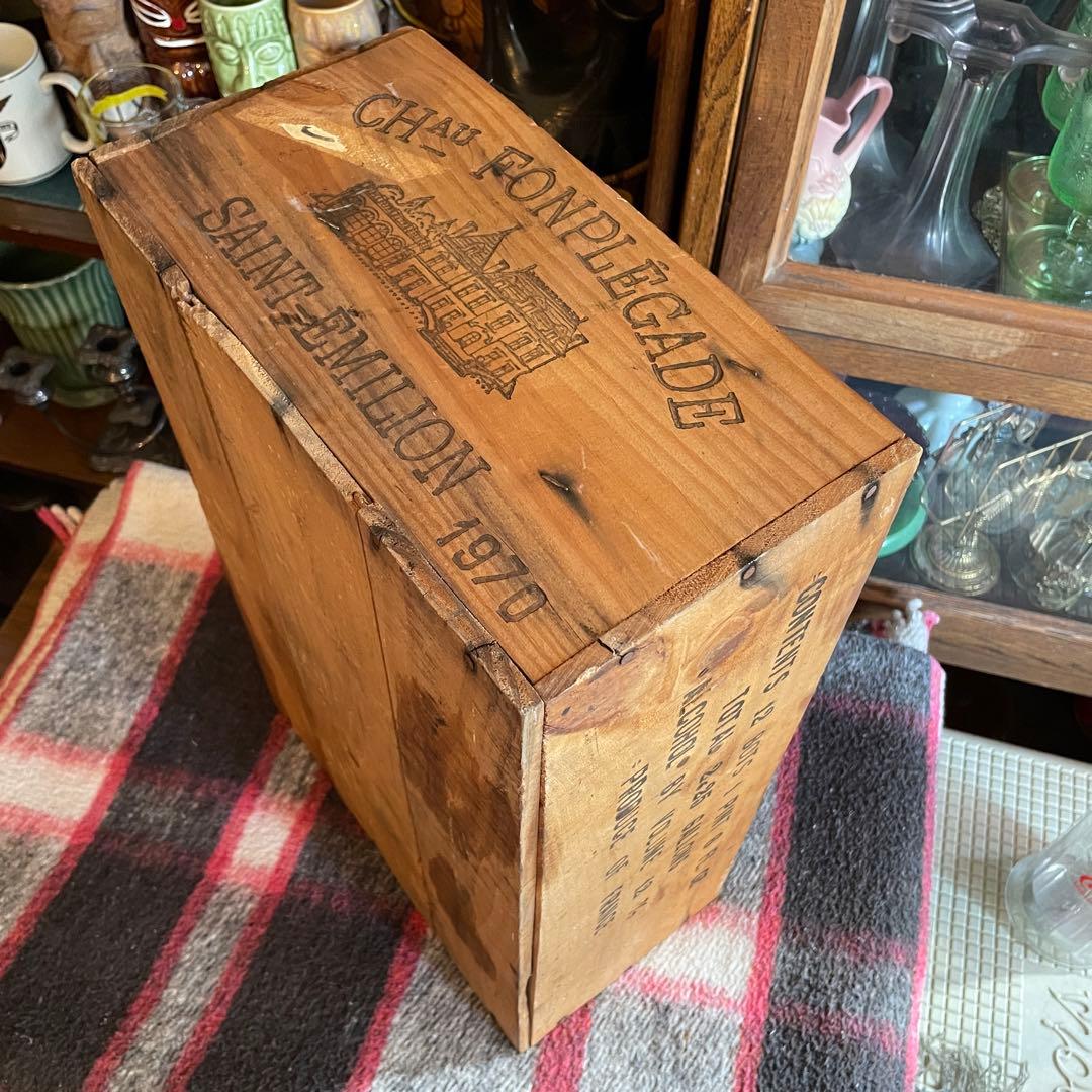 希少！OLD 70's アメリカアンティーク木箱　酒USAヴィンテージ西海岸