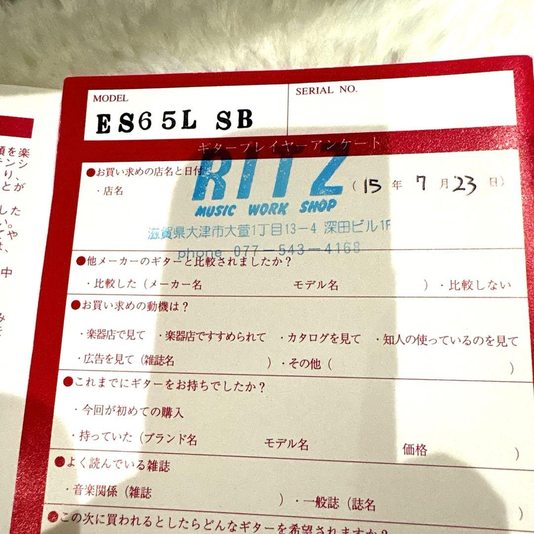 レア！Tokai ES65L SB レフティ ES-335 ビンテージ
