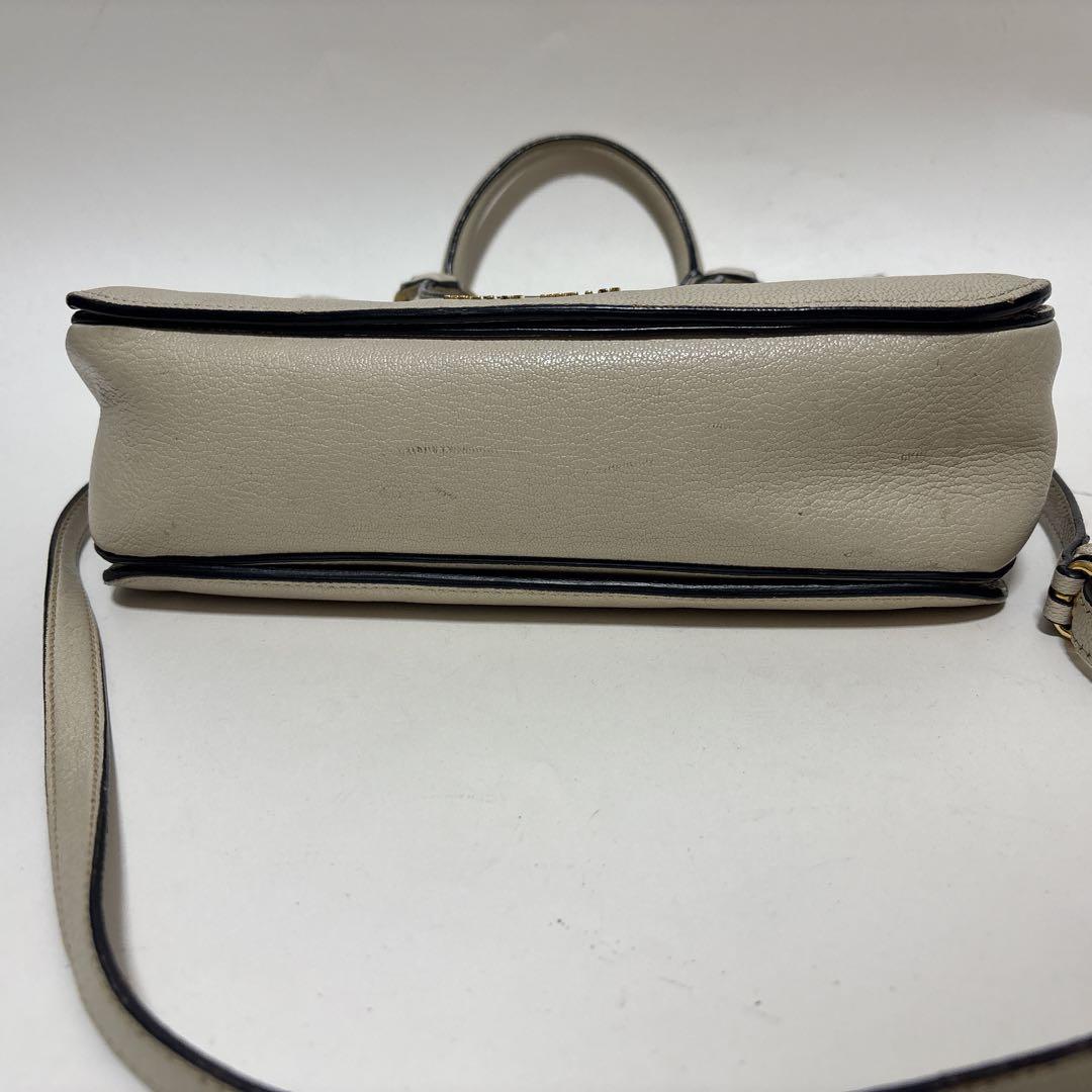 miumiu ミュウミュウ ハンドバッグ マドラス レザー ベージュライトグレー