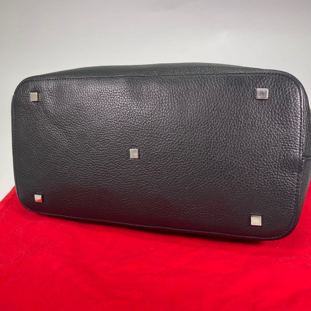 【超美品✨】BALLYバリーメンズビジネスバッグトートレザーBロゴ黒船型A4◯