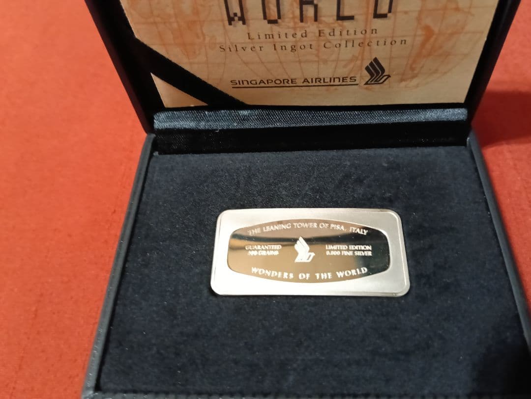 ☆激レア☆『世界の七不思議』SILVERインゴット・ピサの斜塔・品位：.800