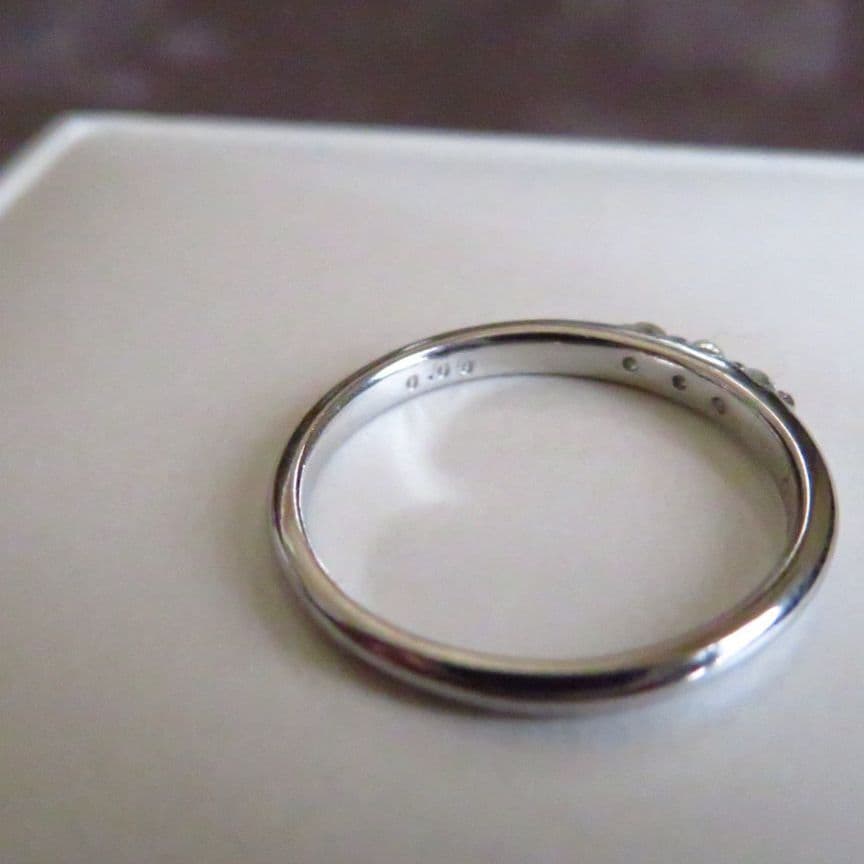 【P900ダイヤ0.08ct】プラチナダイヤリング 9～9.5号