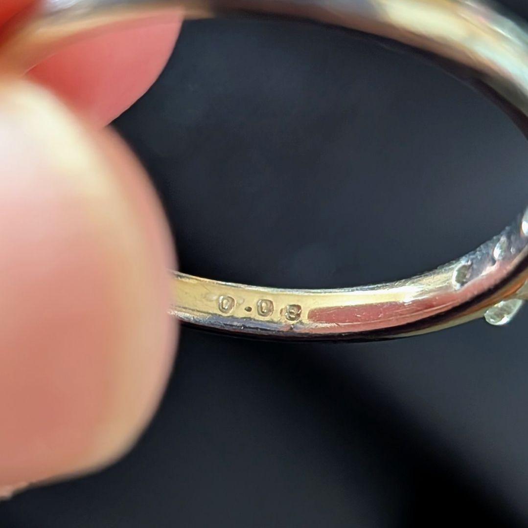 【P900ダイヤ0.08ct】プラチナダイヤリング 9～9.5号