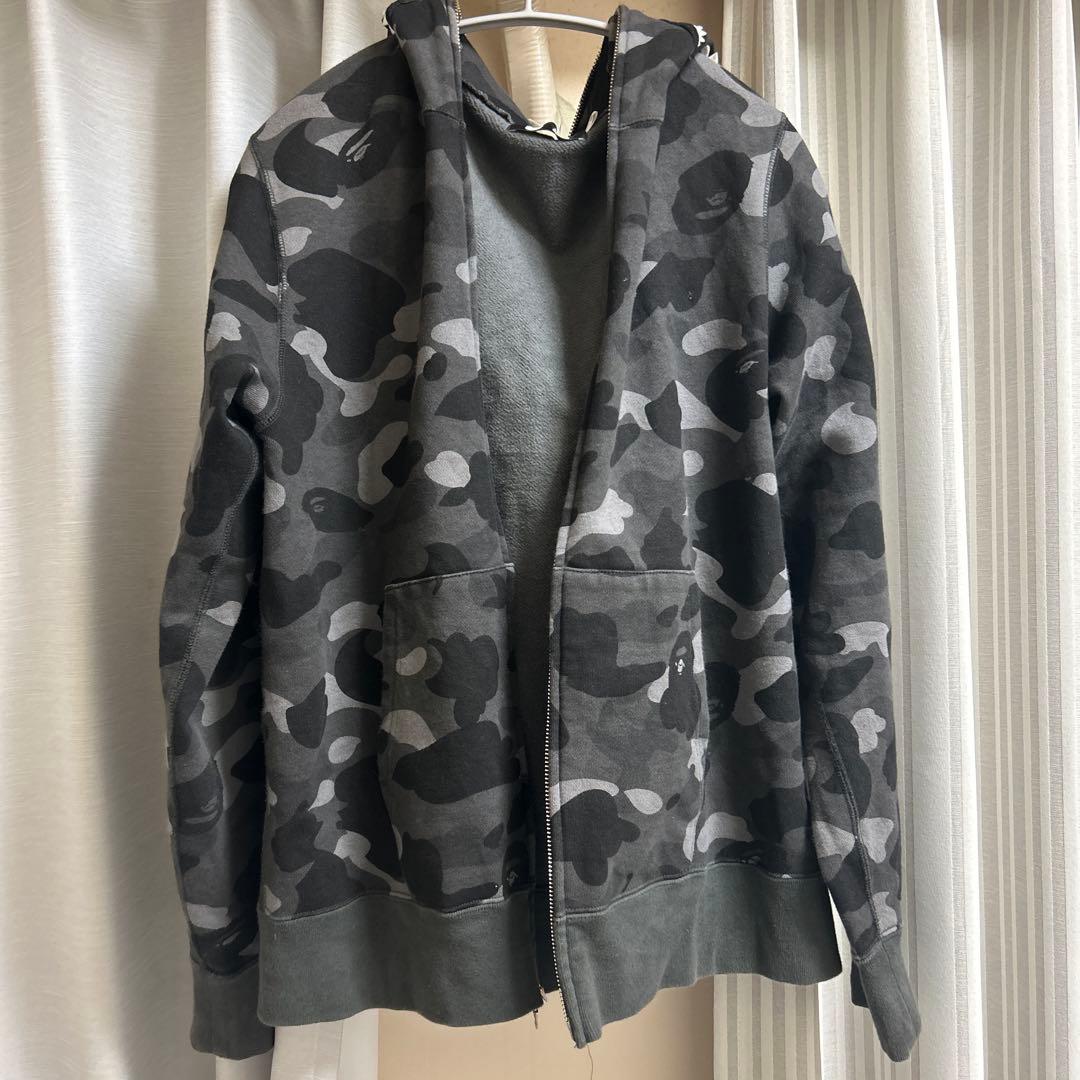 トップス COLOR CAMO SHARK FULL ZIP HOODIE
