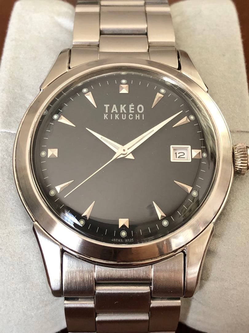 6月電池交換済！『美品』クラシックデザイン　上品な質感タケオキクチ　女性の方にも