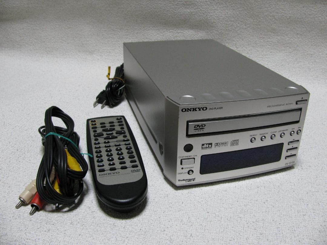 動作品ONKYO　オンキョー DVD/CDプレーヤー DV-S155 リモコン付