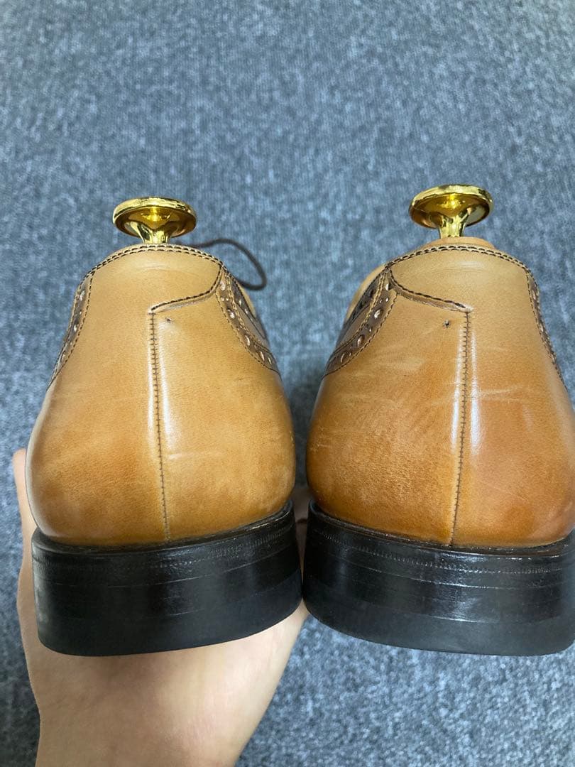 スコッチグレイン ベージュブラウン ビジネスシューズ　26.5 パーティ　結婚