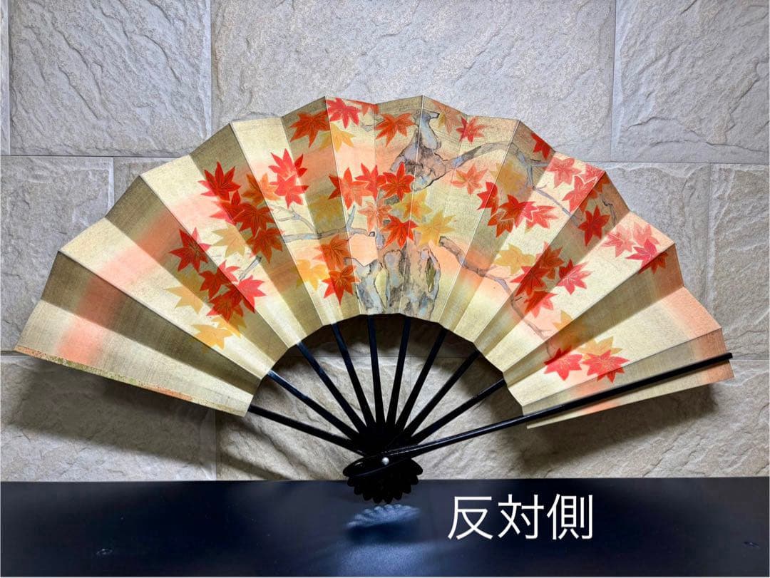 和風扇子 京都宮脇賣扇庵　飾舞扇舟遊び　扇子　舞也古扇　両面　京扇子　舞扇子