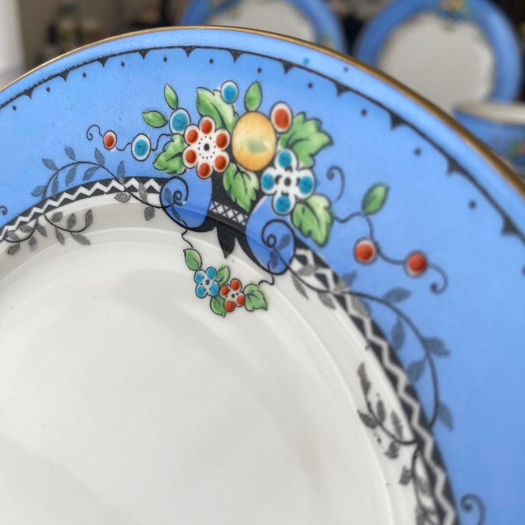 クラウンスタッフォードシャー ティーセット　カップ　ソーサー　プレート　3客