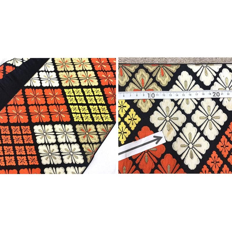 511ag63■七五三 七歳 女児 絞り染 着物&袋帯 オレンジ■状態良好