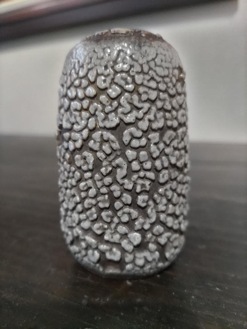 古薩摩 鮫肌釉 茶入　古裂・仕覆付 江戸時代