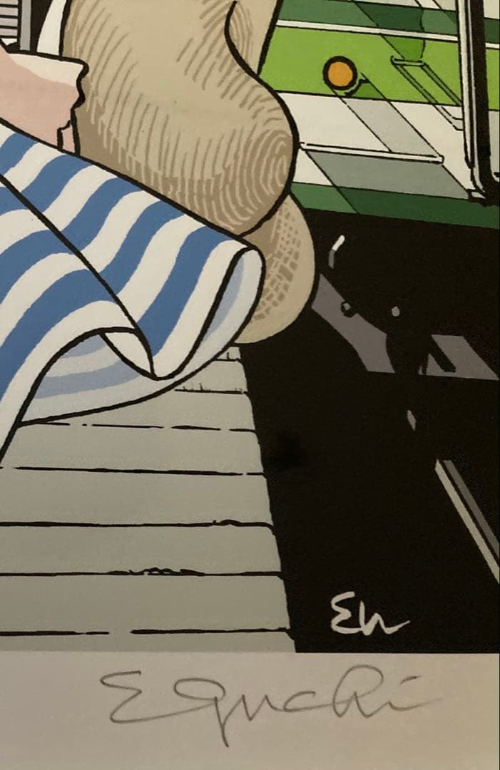 江口寿史　「日曜日のサマートレイン」　サイン入り　ゆうたろー