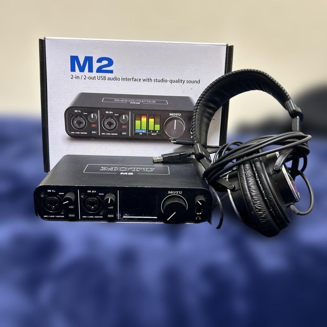 MOTU M2 オーディオインターフェイス & SONY モニターヘッドホン