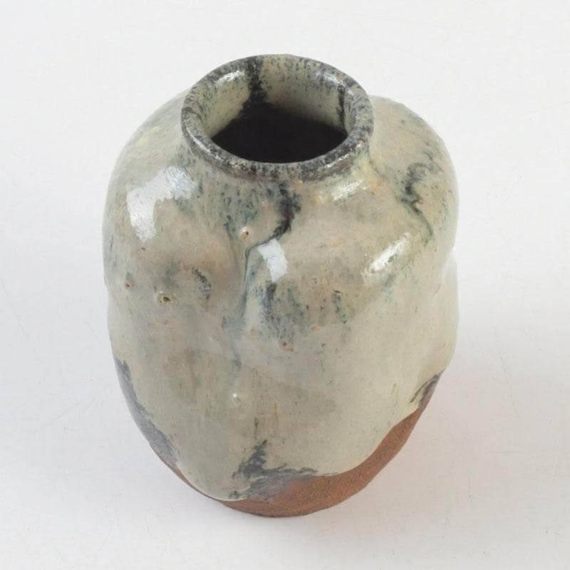 茶道具　元和年代作　古唐津　朝鮮唐津茶入　大徳寺　方谷浩明極め箱　V　9339