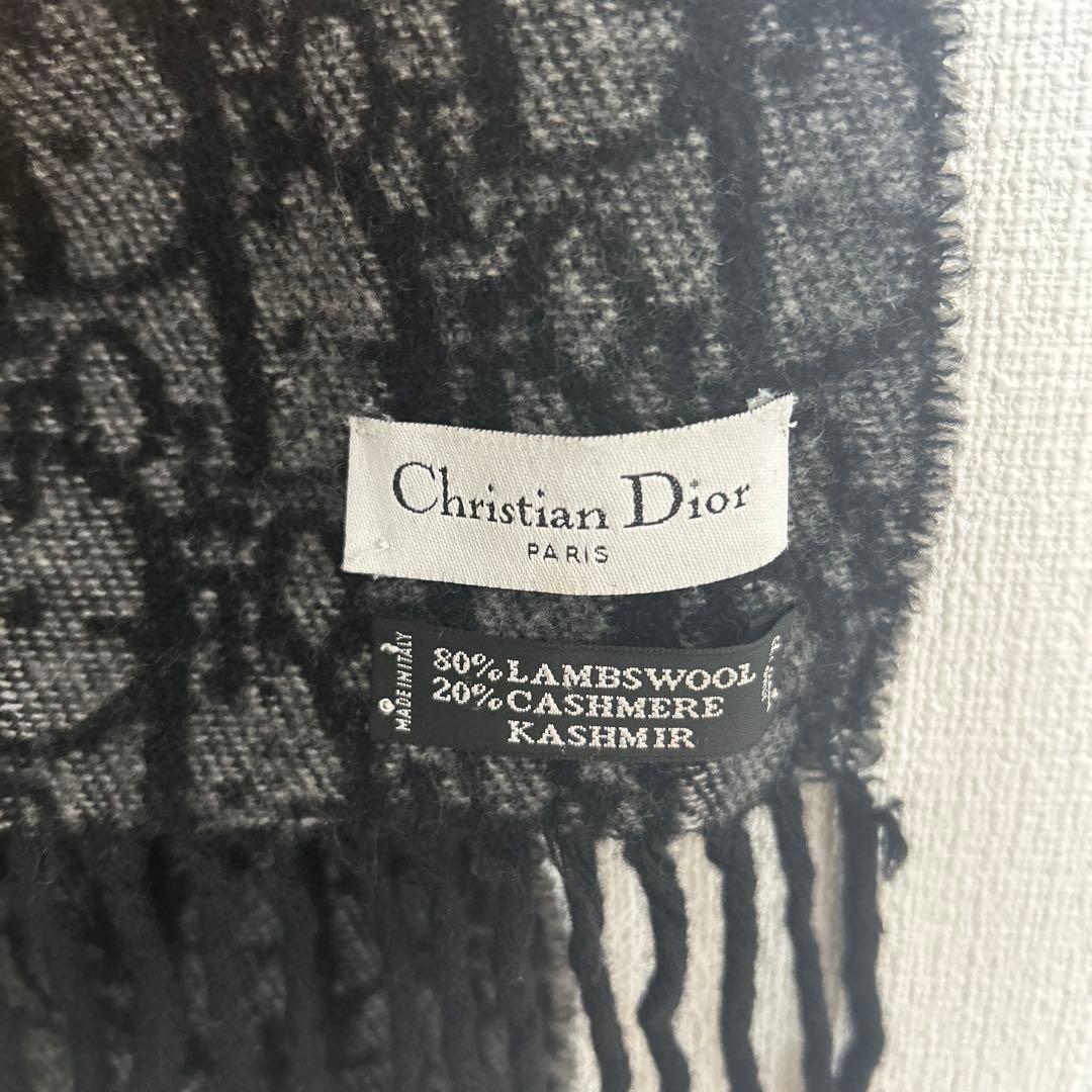 Christian Dior ロゴマフラー ブラック
