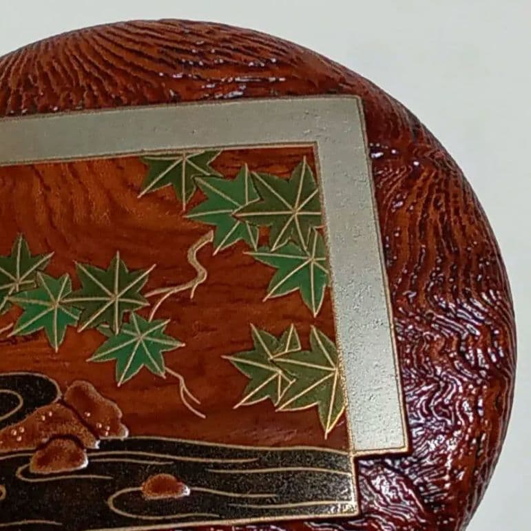 香合　サバ杢(もく)色紙　中村宗悦