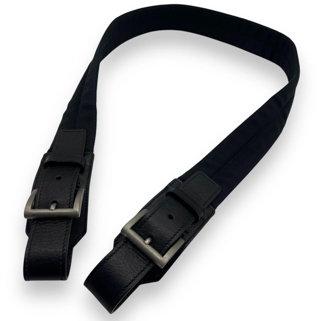 極美品■プラダ　2way　ビジネスバッグ　ナイロン　三角ロゴ　ショルダー付　黒