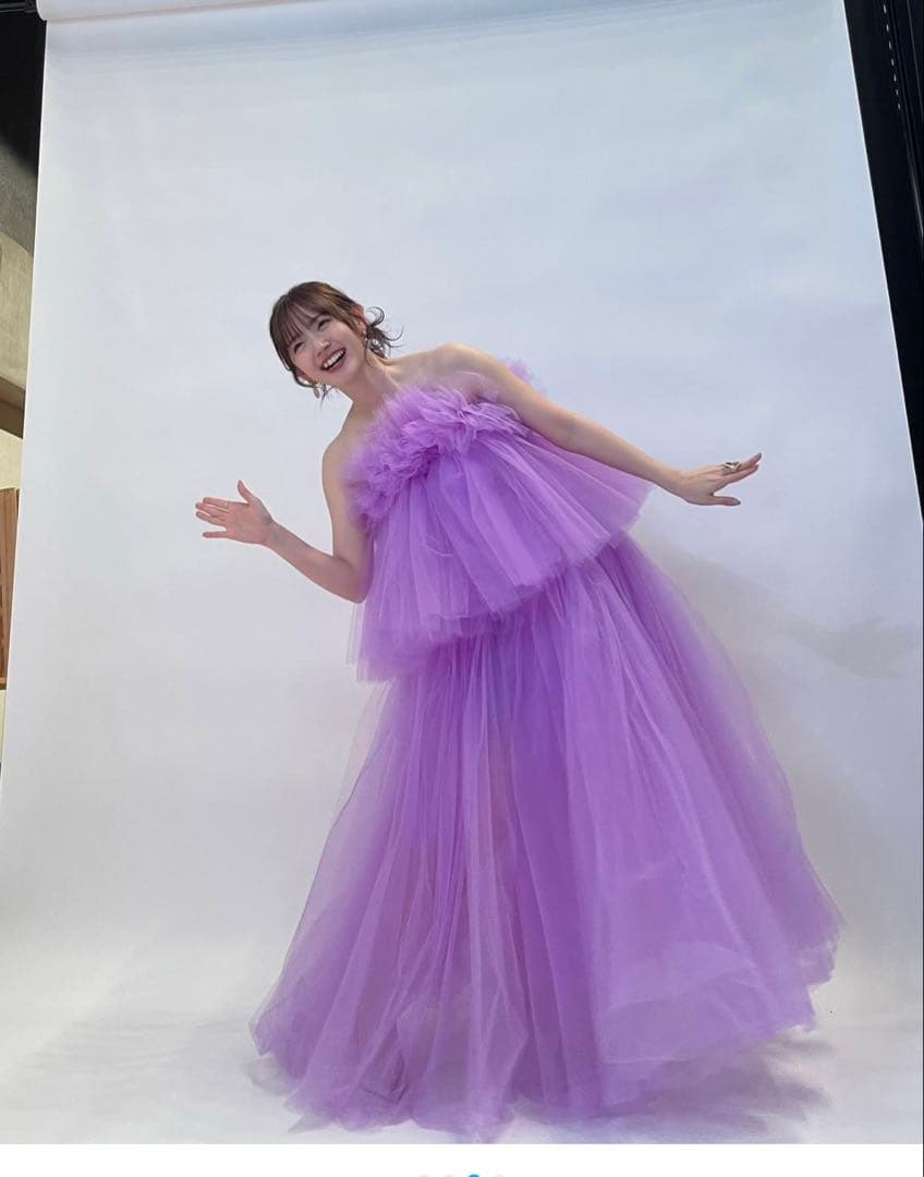 カラードレス チュールドレス ピンク 結婚式 ウェディング