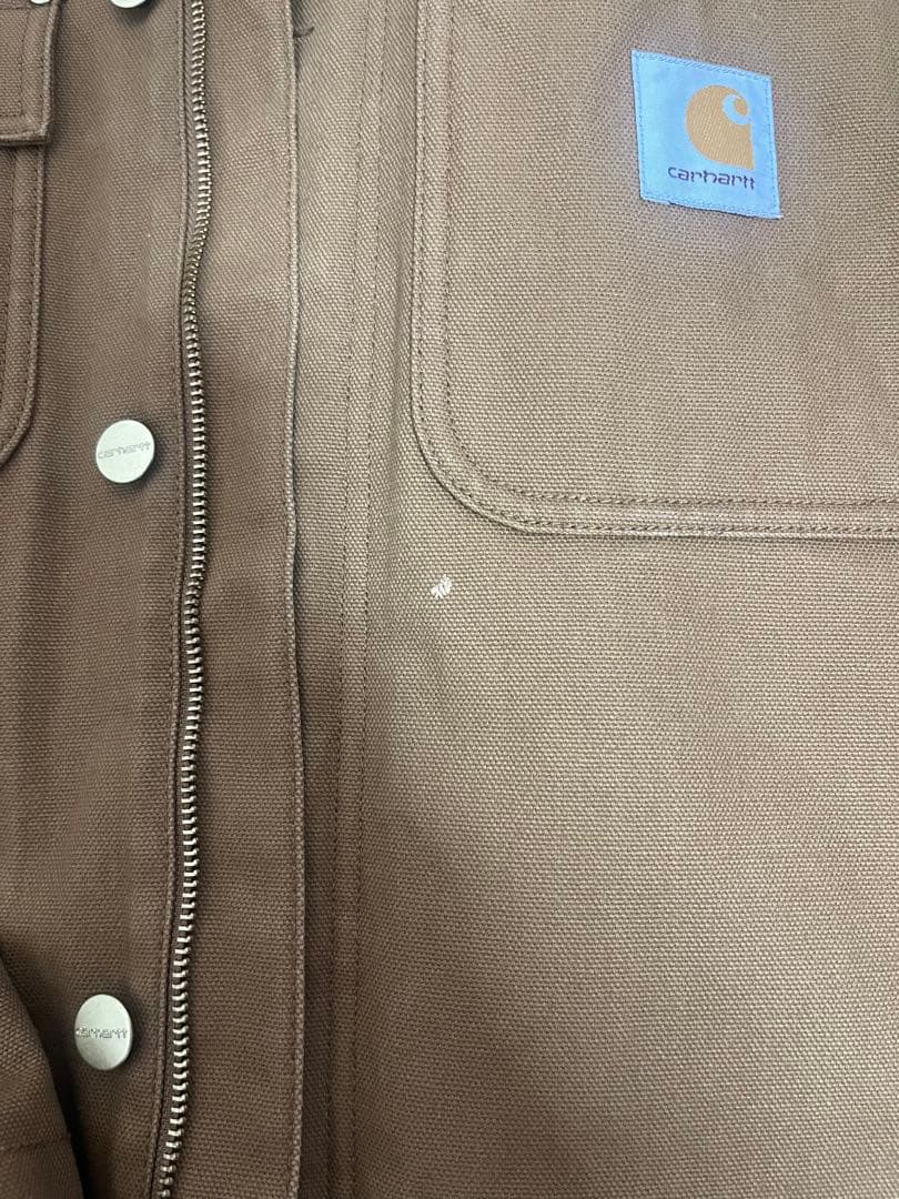 早いもの勝ち！カーハートWIP☆ワンポイントロゴ　裏地ボア　ダックカバーオール