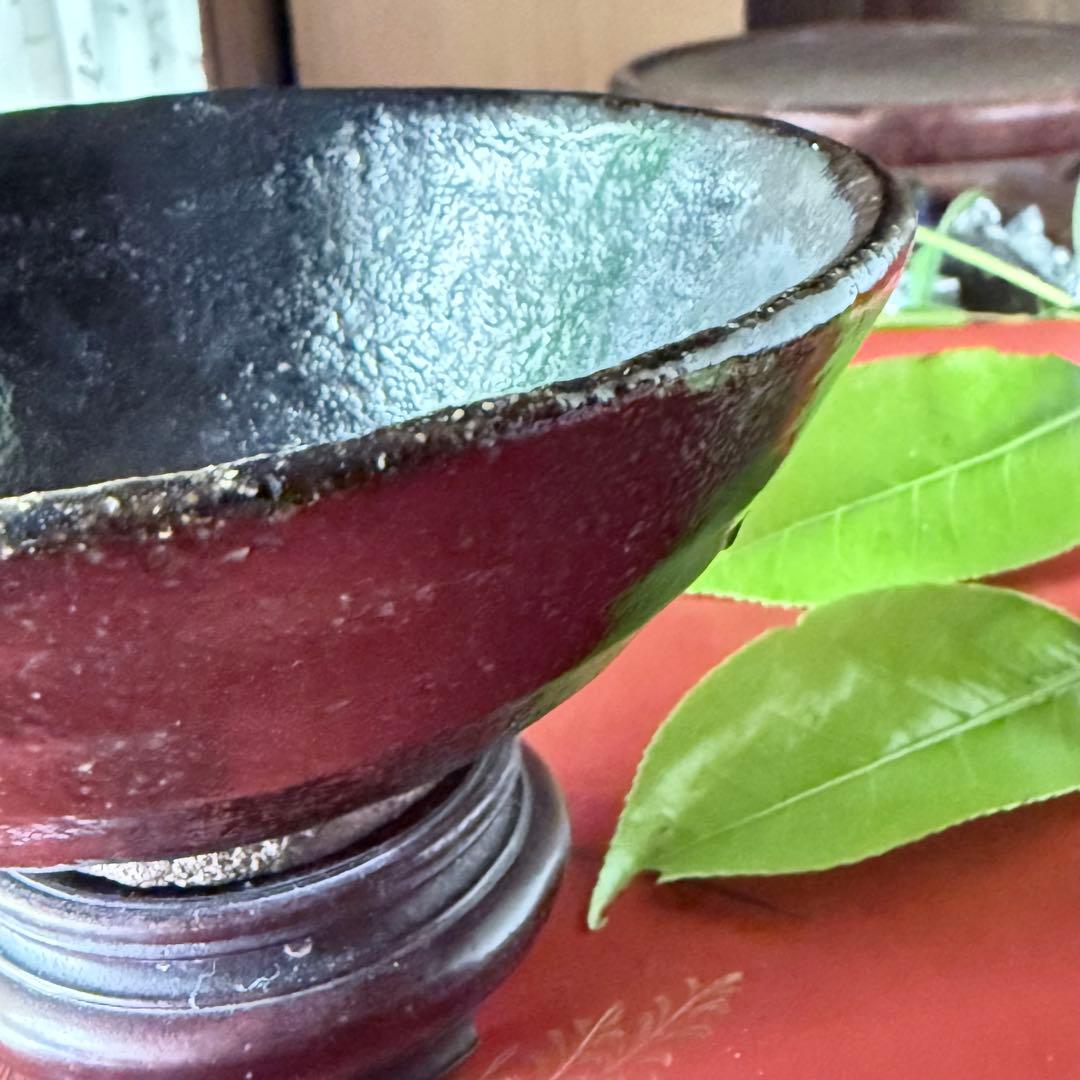 超限定リリース‼︎黒茶盌の佳品‼️井戸茶盌　在銘　楽　作者詳細不明1客