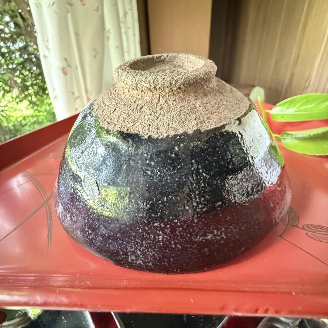 超限定リリース‼︎黒茶盌の佳品‼️井戸茶盌　在銘　楽　作者詳細不明1客