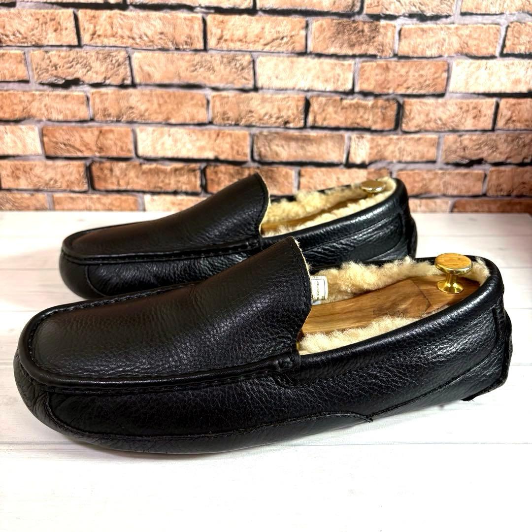 希少■UGG■モカシン■スリッポン 5379 アスコット 本革 シボ革