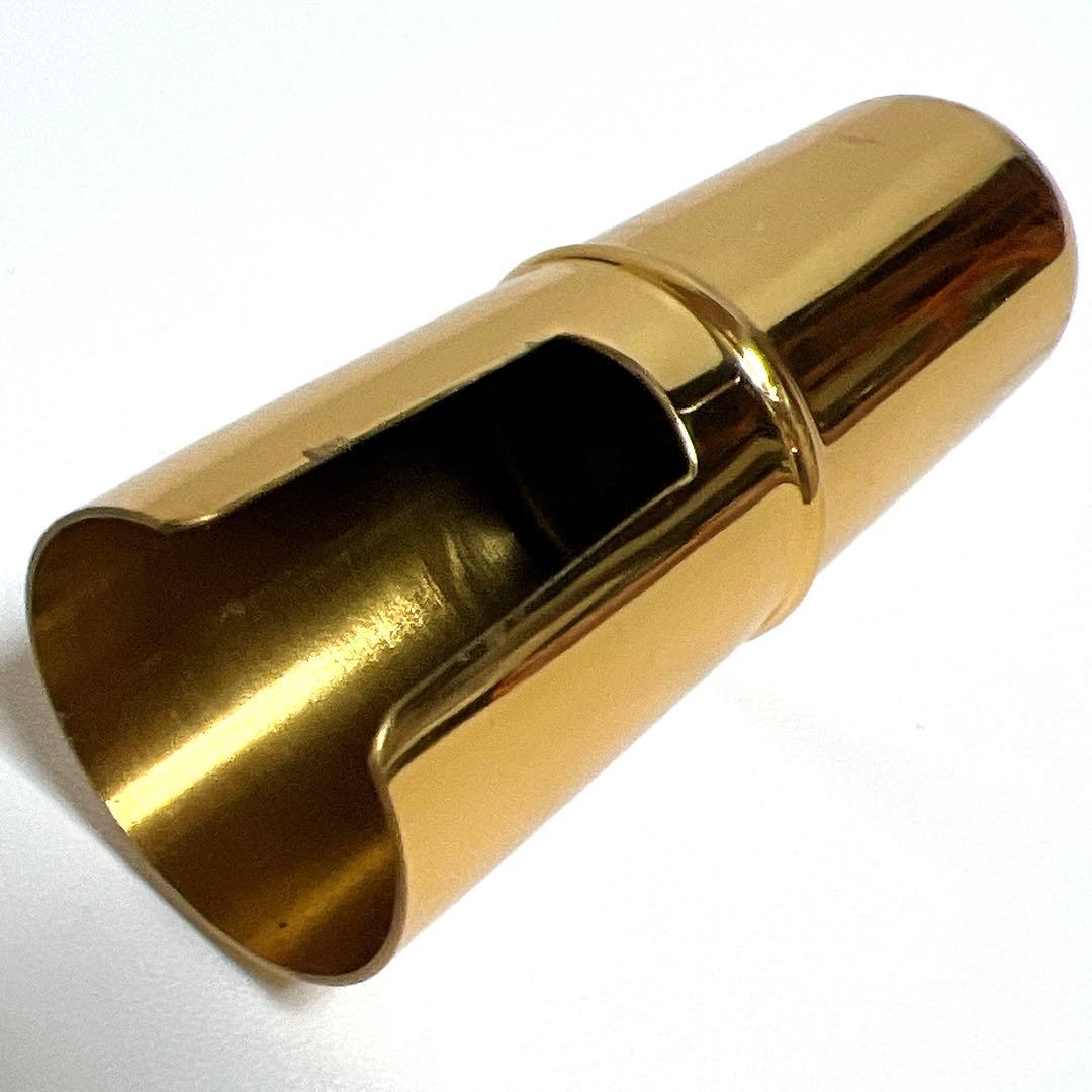 【良品】テナーサックス用 メタルマウスピース ゴールド　リガチャー　83g